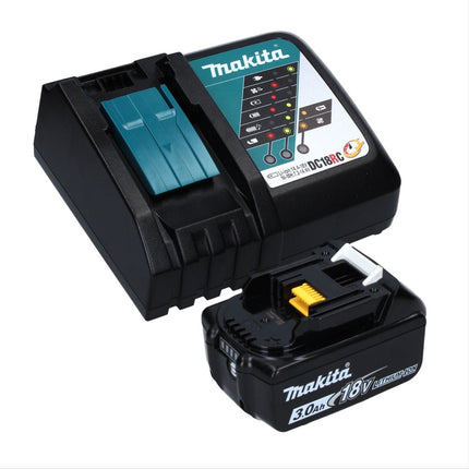 Makita DPO 600 RF1 Levigatrice eccentrica a batteria 18 V 150 mm XPT Brushless + 1x batteria 3,0 Ah + caricabatteria