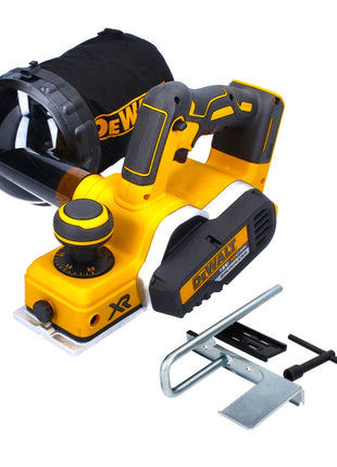 Cepilladora inalámbrica DeWalt DCP 580 N 18 V 82 mm sin escobillas + bolsa para el polvo DWV 9390 - sin batería, sin cargador