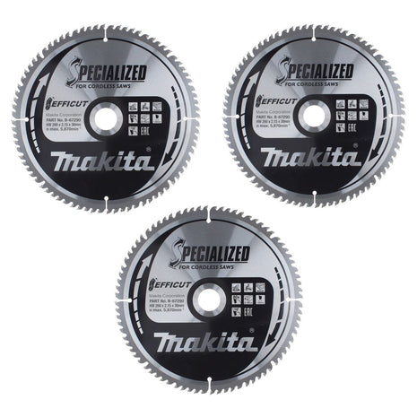 Makita CMSXF26080G Hoja de sierra SPECIALIZED EFFICUT 260 x 30 x 1,65 mm 3 piezas (3x B-67290) 80 dientes para madera