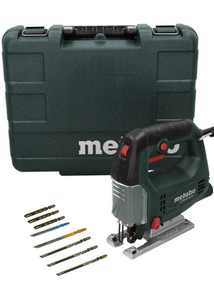 Metabo STEB 65 Quick scie sauteuse 450 watts + 6x lames de scie sauteuse + étui