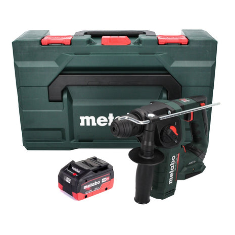 Taladro percutor de batería Metabo BH 18 LTX BL 16 18 V 1,3 J SDS-plus sin escobillas + 1x batería 8,0 Ah + MetaBOX - sin cargador