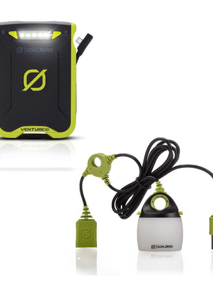 Goal Zero Venture 30 Solar Recharger Power Bank Micro USB 3,7 V 7,8 Ah + Goal Zero Light a Life Mini USB Lampe 110 Lumen