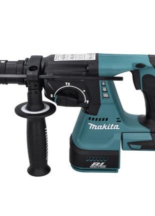 Makita DHR 243 RFJ Akku Bohrhammer 18 V 2,0 J SDS plus Brushless + 2x Akku 3,0 Ah + Ladegerät + 11 tlg. Bohrer Meißel Set + Makpac