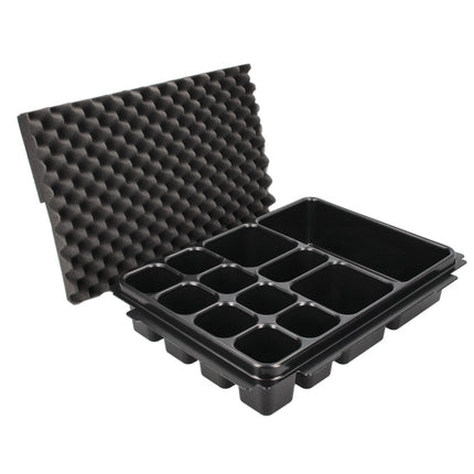 Makita P-83674 Inserto universale con 12 scomparti + Inserto in schiuma per coperchio - per valigetta Makpac