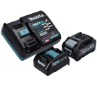 Makita Power Source Kit 40 V max. mit 1x BL 4040 Akku 4,0 Ah XGT + DC 40 RA Schnell Ladegerät XGT LXT + ADP10 Ladeadapter