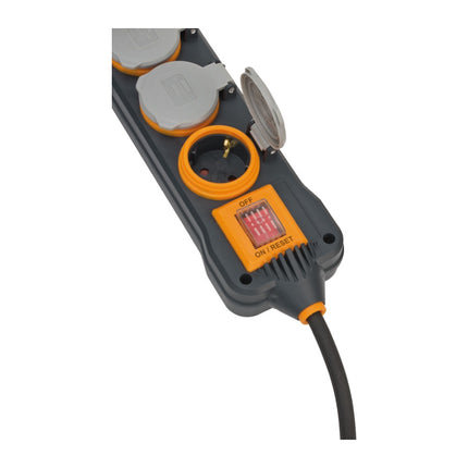 Brennenstuhl professionalLINE Ciabatta elettrica con 4 prese ( 9151480100 ) - lunghezza cavo 8m, IP 54, H07RN-F 3G1,5