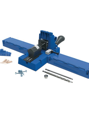 KREG Jig K5 Bohrschablone ( K5 ) Taschenloch-Holzverbindungssystem + Bohrschablone K5 + Sockel + Zubehör + 675 tlg. Schrauben Set