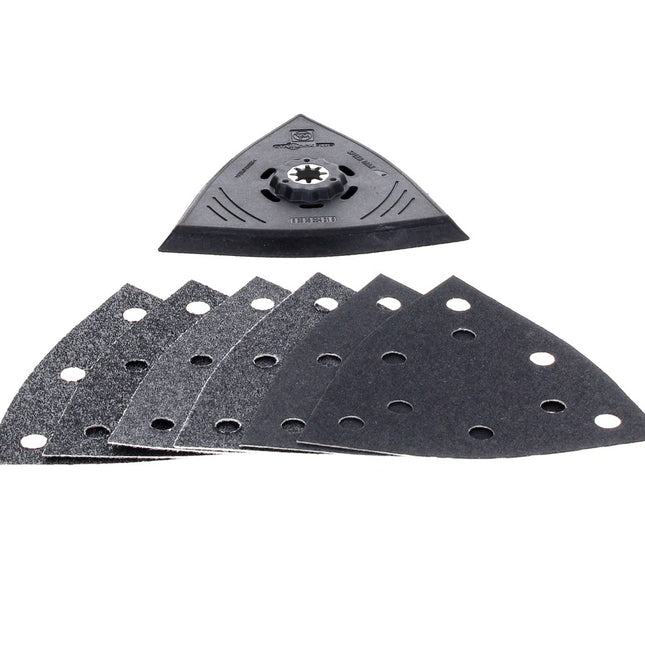 FEIN Starlock Plus Schleifplatten Set SLP KL 130 gelocht ( 63806204210 ) Schleifblätter 2x K 60 + 2x K 80 + 2x K 180