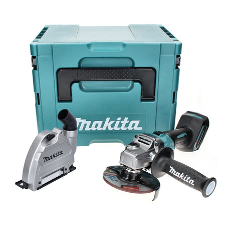 Makita GA 005 GZ01 Meuleuse d'angle sans fil 40 V maxi 125 mm brushless XGT + Hotte aspirante + Makpac - sans batterie, sans chargeur