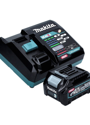 Makita GA016GD101 Meuleuse d'angle sans fil 125 mm 40V max. Brushless XGT + 1x Batterie 2,5 Ah + Chargeur + Capot d'aspiration + Coffret Makpac