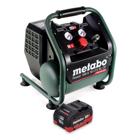 Metabo Power 160-5 18 LTX BL OF Kompresor akumulatorowy 18 V 8,0 bar bezszczotkowy + 1x akumulator 10,0 Ah - bez ładowarki