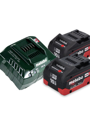 Metabo MKS 18 LTX 58 Akku Metall Handkreissäge 18 V 165 mm + 2x Akku 10,0 Ah + Ladegerät + MetaLoc