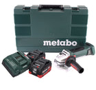 Metabo W 18 LTX 125 Quick Winkelschleifer 18 V 125 mm ( 602174860 ) + 2x 10,0 Ah Akku + Ladegerät + Koffer