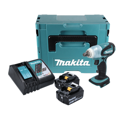 Makita DTW 251 RGJ akumulatorowy klucz udarowy 18 V 230 Nm 1/2" + 2x akumulator 6,0 Ah + ładowarka + Makpac