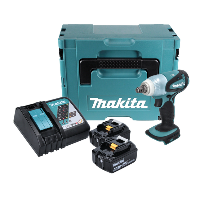 Avvitatore a impulsi a batteria Makita DTW 251 RGJ 18 V 230 Nm 1/2" + 2x batteria ricaricabile 6,0 Ah + caricabatterie + Makpac