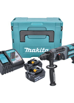 Taladro percutor inalámbrico Makita DHR 241 RGJ 18 V 2,0 J SDS plus + 2x baterías 6,0 Ah + cargador + Makpac