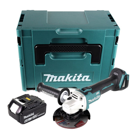 Smerigliatrice angolare a batteria Makita DGA 504 G1J 18 V 125 mm brushless + 1x batteria ricaricabile 6,0 Ah + Makpac - senza caricabatterie