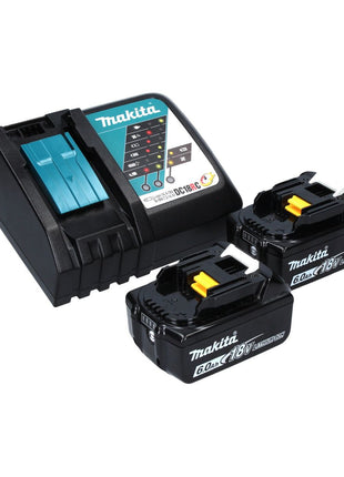 Oscilador de batería Makita DTM 51 RGJ 18 V + 2x baterías 6,0 Ah + cargador + Makpac