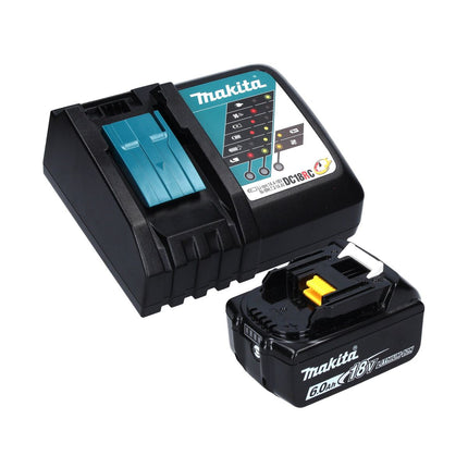 Makita DDF 481 RG1J Trapano avvitatore a batteria 18 V 115 Nm Brushless + 1x Batteria 6,0 Ah + Caricabatterie + Valigetta Makpac