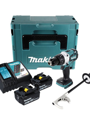 Makita DDF 481 RGJ taladro atornillador inalámbrico 18 V 115 Nm sin escobillas + 2x baterías 6,0 Ah + cargador + Makpac