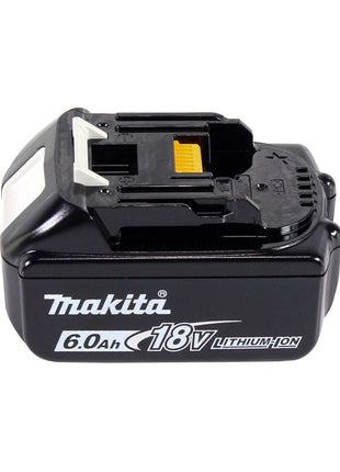 Makita DDF 458 G1J W Taladro atornillador inalámbrico 18 V 91 Nm blanco + 1x batería 6,0 Ah + Makpac - sin cargador