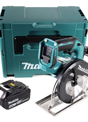 Makita DCS 551 G1J scie circulaire à métaux sans balais 18 V 150 mm + 1x batterie 6,0 Ah + Makpac - sans chargeur