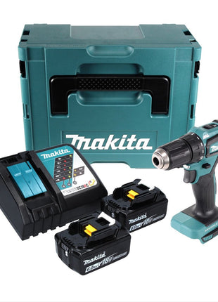 Makita DDF 483 RGJ taladro atornillador inalámbrico 18 V 40 Nm sin escobillas + 2x batería 6.0 + cargador + Makpac