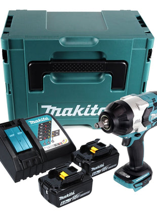 Makita DTW 1002 RGJ akumulatorowy klucz udarowy 18 V 1000 Nm 1/2" bezszczotkowy + 2x akumulator 6,0 Ah + ładowarka + Makpac