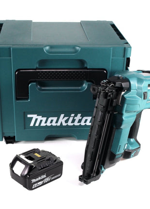 Clavadora con cabezal de batería Makita DBN 600 G1J 18 V + 1x batería 6,0 Ah + Makpac - sin cargador