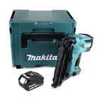 Clavadora con cabezal de batería Makita DBN 600 G1J 18 V + 1x batería 6,0 Ah + Makpac - sin cargador