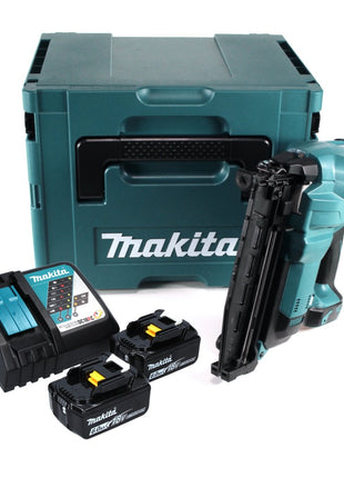 Makita DBN 600 RGJ Akku Stauchkopfnagler 18 V + 2x Akku 6,0 Ah + Ladegerät + Makpac