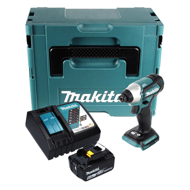 Makita DTD 155 RG1J 18 V 140 Nm 1/4'' Avvitatore a impulsi senza spazzole + 1x batteria 6,0 Ah + caricabatterie + Makpac