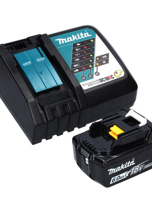 Makita DTD 155 RG1J Atornillador de impacto inalámbrico 18 V 140 Nm 1/4" sin escobillas + 1x batería 6,0 Ah + cargador + Makpac