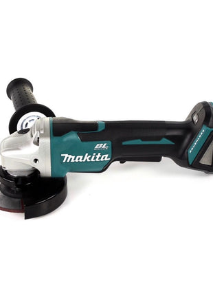 Amoladora angular a batería Makita DGA 458 RG1J 18 V 115 mm sin escobillas + 1x batería 6,0 Ah + cargador + Makpac