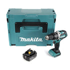 Makita DHP 484 T1J Trapano avvitatore con percussione a batteria 18V 54Nm + 1x Batteria 5,0 Ah + Valigetta Makpac - senza caricabatterie