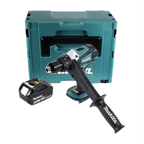 Makita DDF 458 T1J Trapano avvitatore a batteria 18V / 91Nm + 1x Batteria 5,0 Ah + Valigetta Makpac - senza caricabatterie