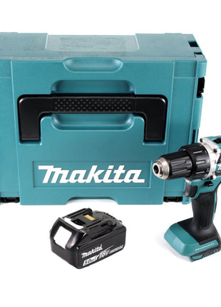 Makita DDF 484 T1J taladro atornillador inalámbrico 18 V 54 Nm sin escobillas + 1x batería 5,0 Ah + Makpac - sin cargador