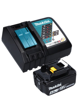 Makita DHP 453 RM1J W Taladro percutor inalámbrico blanco 18 V 42 Nm + 1x batería 4,0 Ah + cargador + Makpac