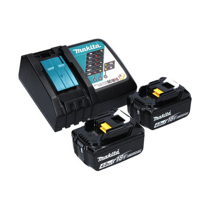 Makita DCL 180 RM B Aspirapolvere a batteria nero 18V + 2x Batterie 4,0 Ah + Caricabatterie