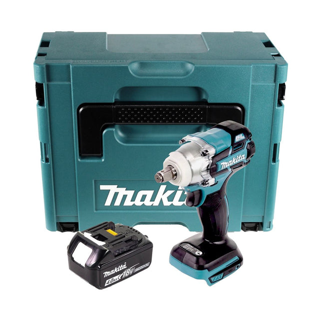 Makita DTW 285 M1J Avvitatore ad impulsi a batteria 18V in valigetta Makpac + 1x Batteria BL 1840 4,0 Ah - senza caricabatterie