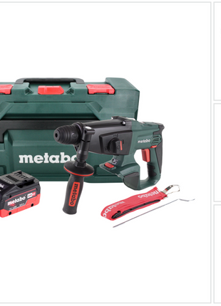 Martillo combinado a batería Metabo KHA 18 LTX 18 V 2,2 J SDS Plus + 1x batería 8,0 Ah + cargador + metaBOX