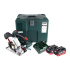 Metabo MKS 18 LTX 58 Akku Metall Handkreissäge 18 V 165 mm + 2x Akku 8,0 Ah + Ladegerät + MetaLoc