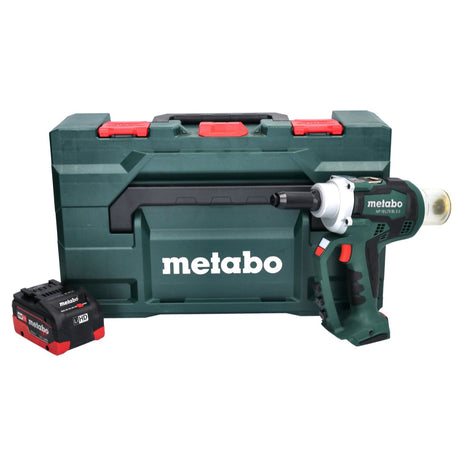 Metabo NP 18 LTX BL 5.0 Akku Blindnietpistole 18 V 10 kN Brushless + 1x Akku 5,5 Ah + metaBOX - ohne Ladegerät