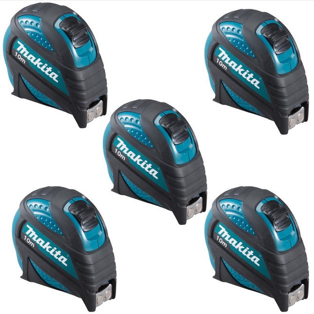 Makita 5x B-57168 Metro a nastro 10 m con gancio magnetico