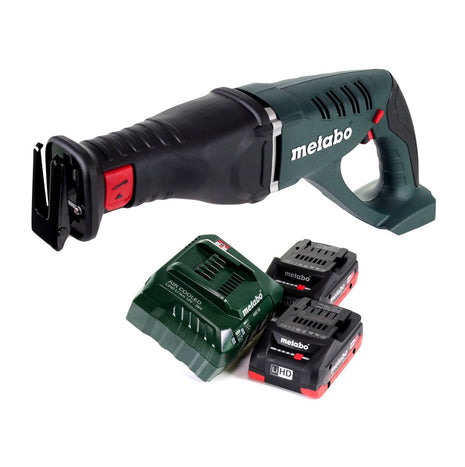 Metabo ASE 18 LTX Akku Säbelsäge Reciprosäge 18 V + 2x Akku 4,0 Ah + Ladegerät