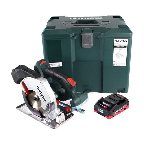 Metabo MKS 18 LTX 58 Akku Metall Handkreissäge 18 V 165 mm + 1x Akku 4,0 Ah + MetaLoc - ohne Ladegerät