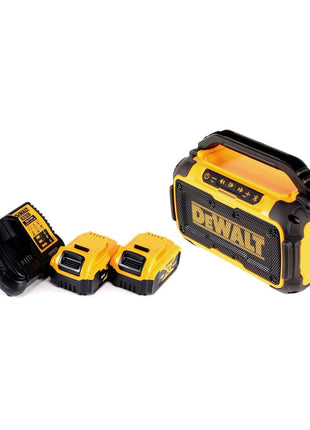 DeWalt DCR 011 P2 batterie haut-parleur Bluetooth 10,8 - 18 V + 2x batteries 5,0 Ah + chargeur