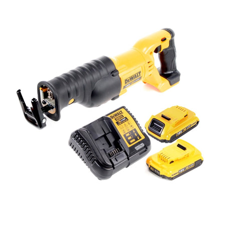 Dewalt DCS 380 D2 Akku Säbelsäge Reciprosäge 18 V + 2x Akku 2,0 Ah + Ladegerät