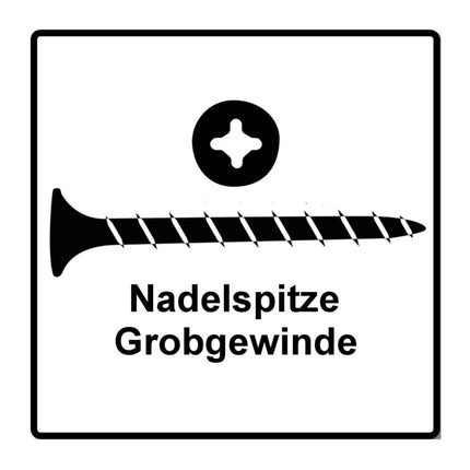 SPAX GIX-B Schnellbauschrauben 3,9 x 25 mm 2000 Stk ( 2x 1891170390256 ) Vollgewinde Trompetenkopf Nadelspitze Kreuzschlitz H2