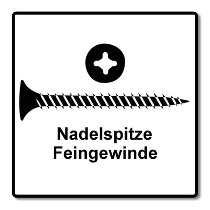 SPAX GIX-A Schnellbauschrauben 3,9 x 45 mm 2000 Stk ( 2x 1091170390456 ) Vollgewinde Trompetenkopf Kreuzschlitz H2 Nadelspitze Phosphatiert